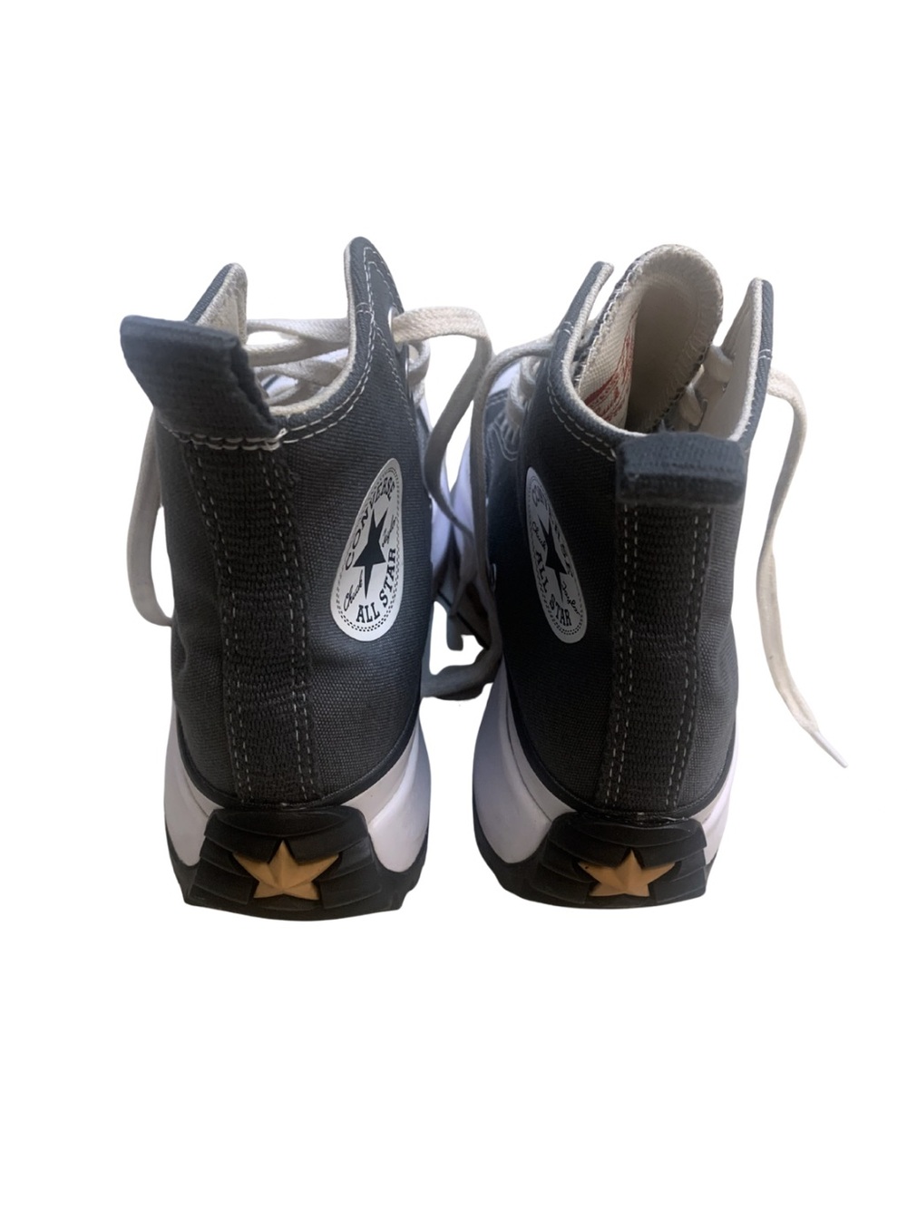 Converse Chuck Taylor All Star High Top Platform Sneakers Gray Streetwear Grunge - Picture 4 of 15